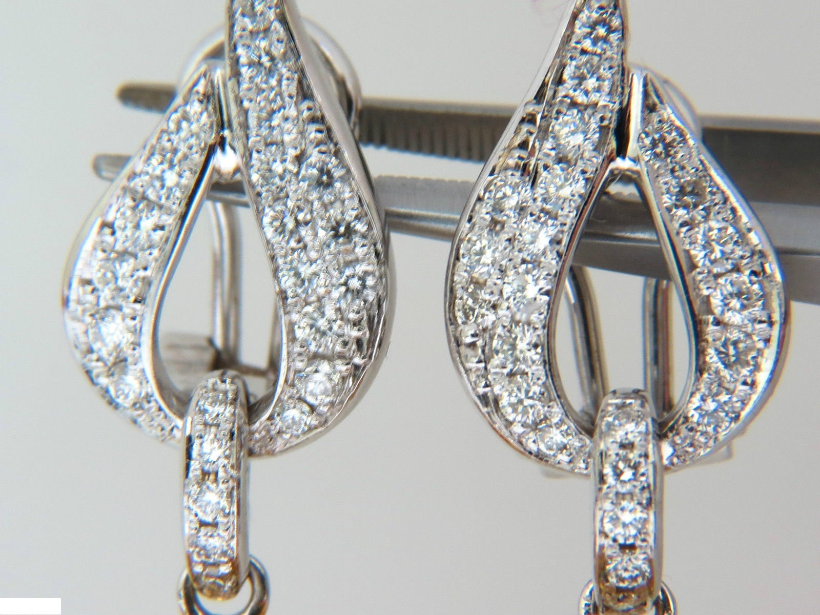 26.50CT Natural Golden Citrine Diamond Dangle Earrings in 14K Gold - Elegant Drop Earrings for Women, Perfect for Weddings, Parties & Special Occasions