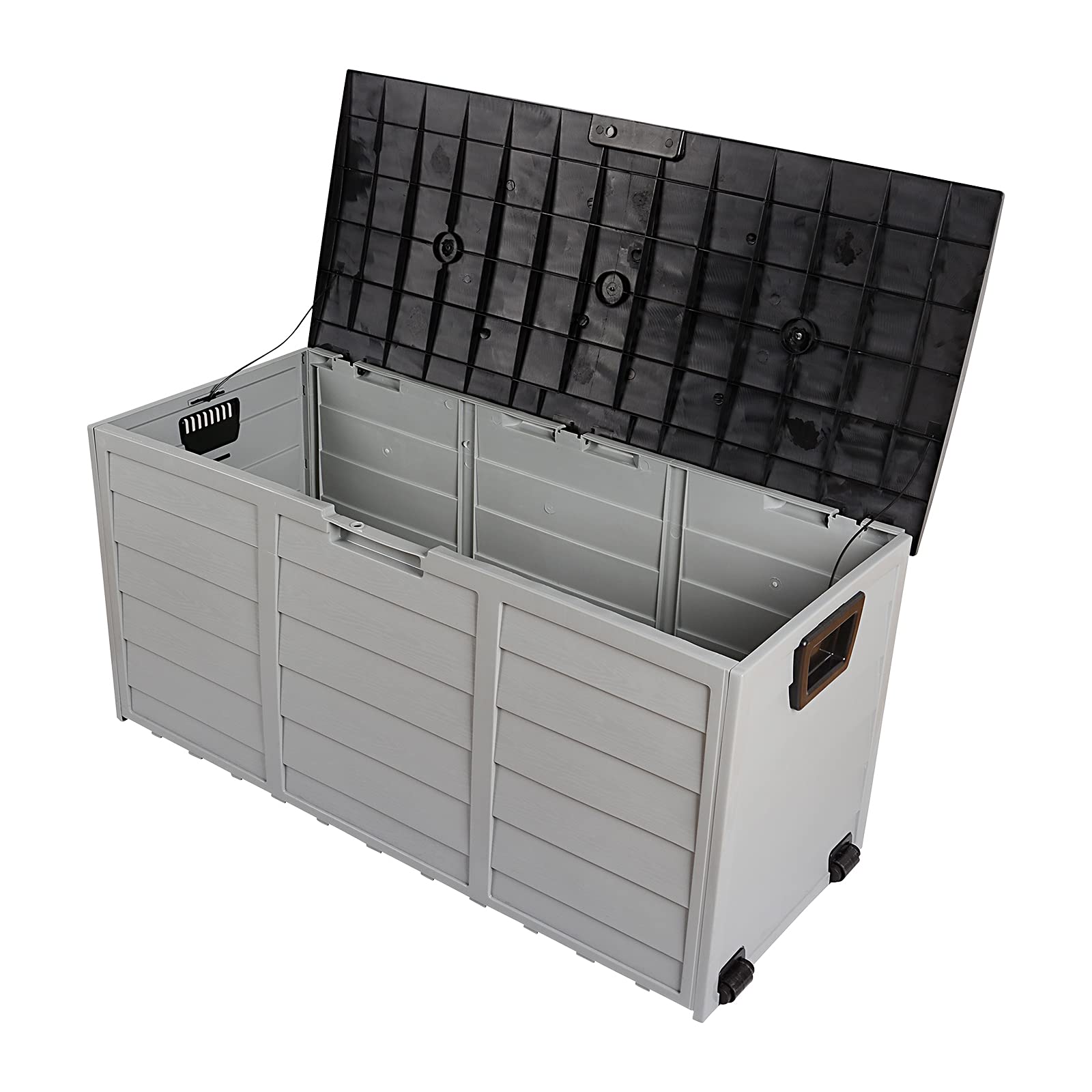 75 Gallon Resin Outdoor Storage Deck Box - Weatherproof Patio Furniture Organizer for Backyard, Garden & Pool Accessories - Perfect for Outdoor Pillows, Toys, Tools & More