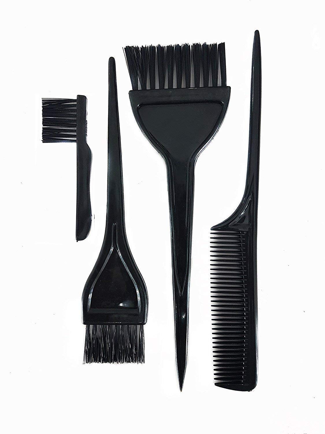 BOXO Hair Coloring Kit with Comb Brush - Black (1 Pack) - Easy At-Home Hair Dye Application for Men & Women
