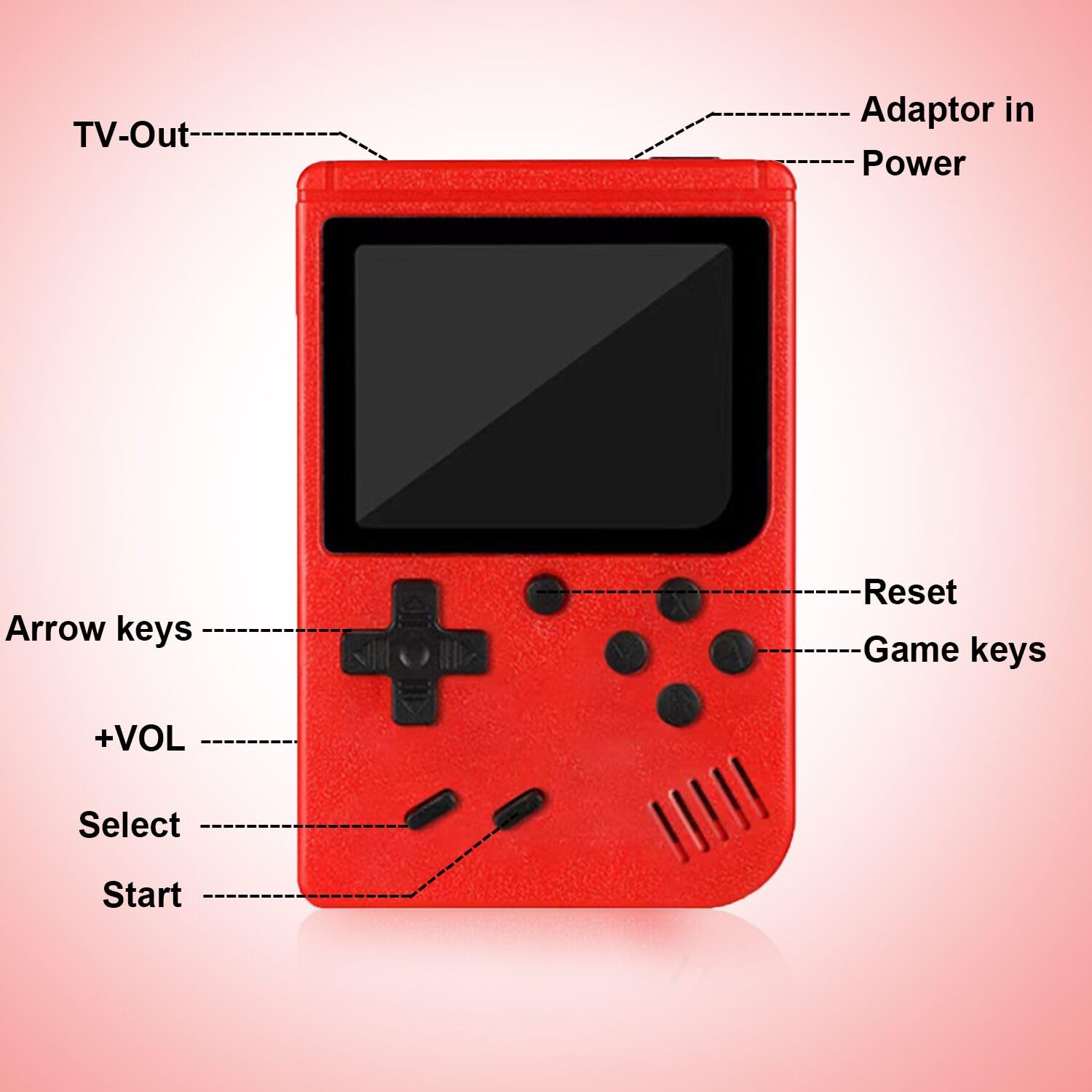 Arcade Buddy Tendo Retro Handheld Game Console - 400 Classic FC Games, 3-Inch Color Screen, TV Output & 2-Player Mode | Portable Gaming Device for Kids & Adults, Perfect for Travel, Commute & Family Game Nights