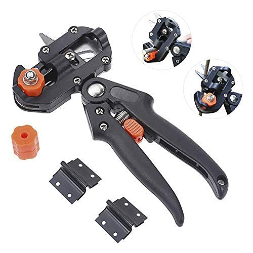 Professional Garden Shears - 2-in-1 Pruning Shear & Grafting Scissor for Trees, Plants & Gardening | Heavy Duty Gardening Tools for Trimming, Cutting & Plant Vaccination | Perfect for Home Gardeners & Professional Landscapers (Green)