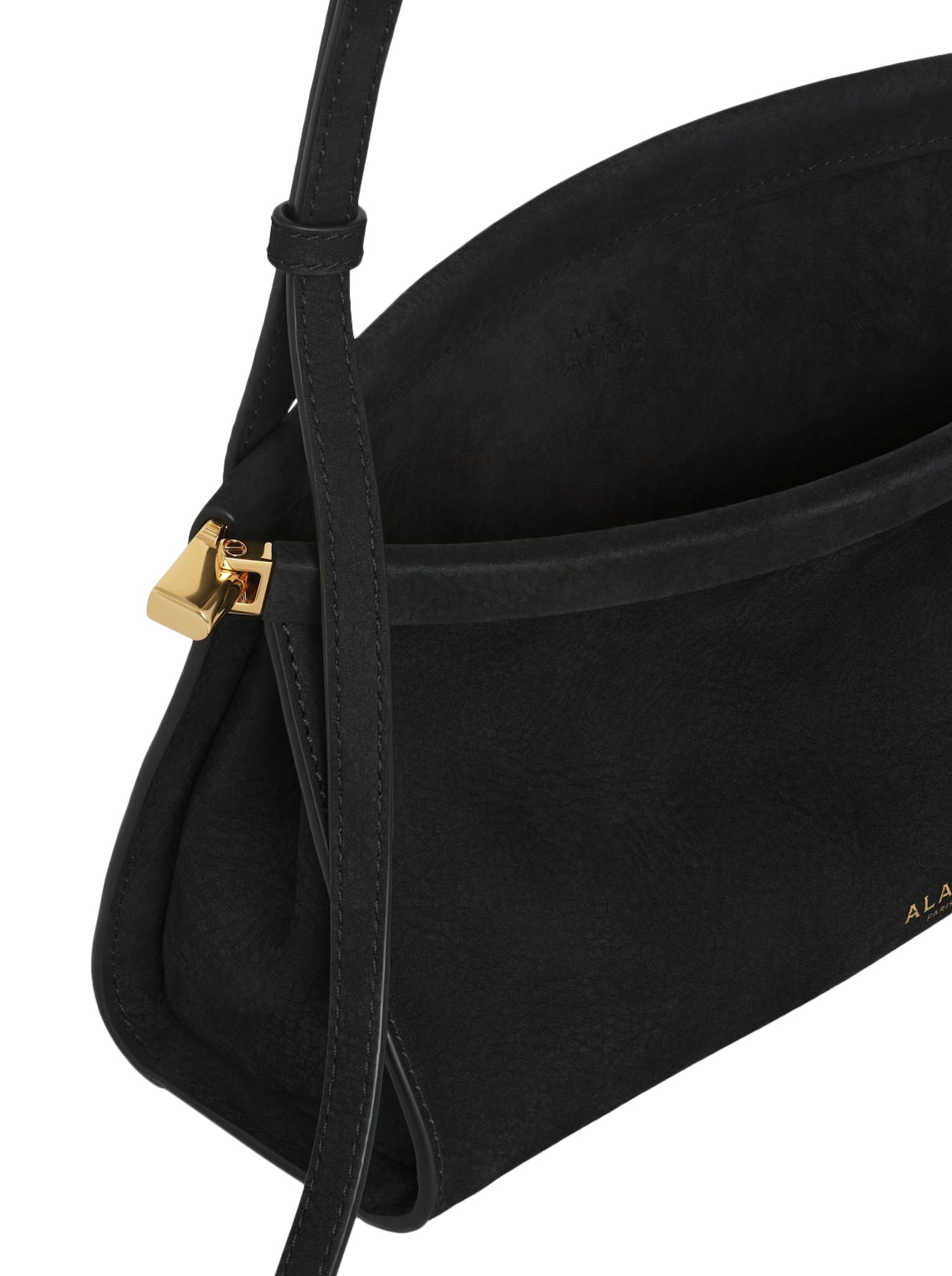 LE CLICK EAST WEST Small Nubuck Leather Crossbody Bag for Women - Stylish Everyday Purse for Work, Travel & Date Night