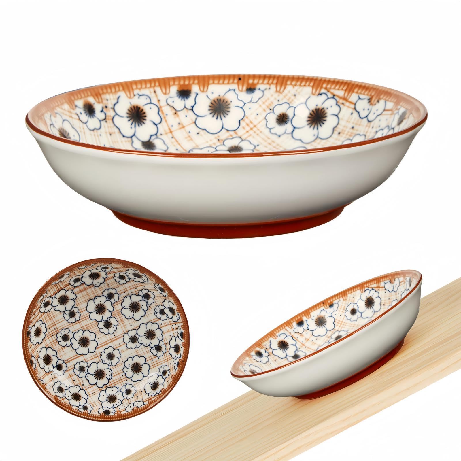 Whisker Fatigue Cat Bowl – 5.5 Inch Ceramic Cat Food Dish with Non-Slip Silicone Base, Shallow Wide Cat Plate for Indoor Cats | Quiet Feeding Solution for Sensitive Whiskers | Perfect for Kittens, Senior Cats & Picky Eaters