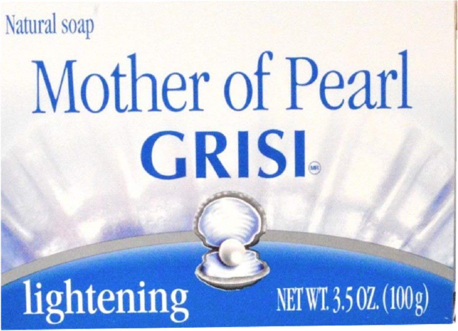 Grisi Natural Mother of Pearl Soap Bar - 7 Pack (3.4 oz Each) for Skin Brightening & Exfoliation | Gentle Cleansing for Face & Body | Perfect for Daily Skincare Routine