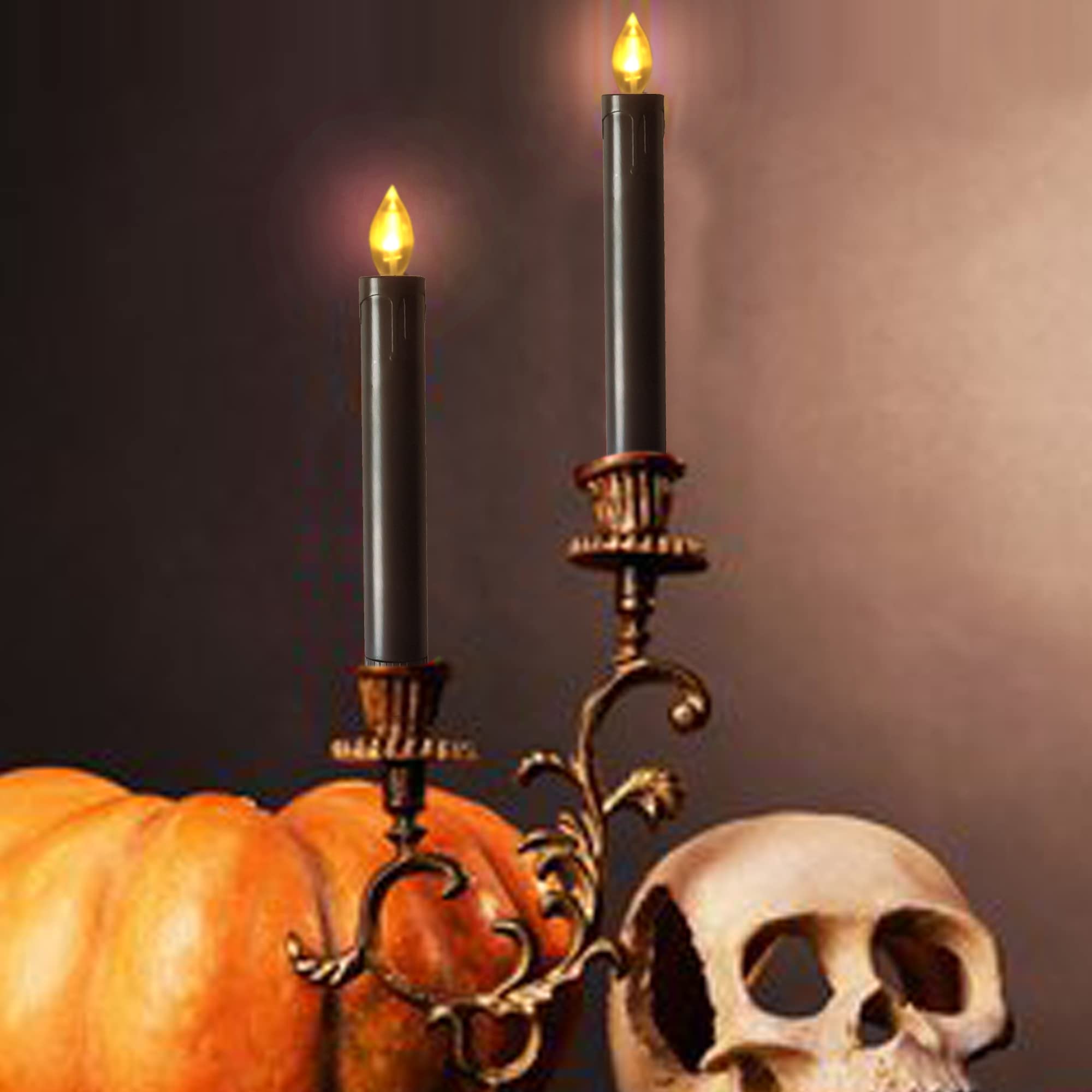 Flameless Taper Candles with Timer - 6