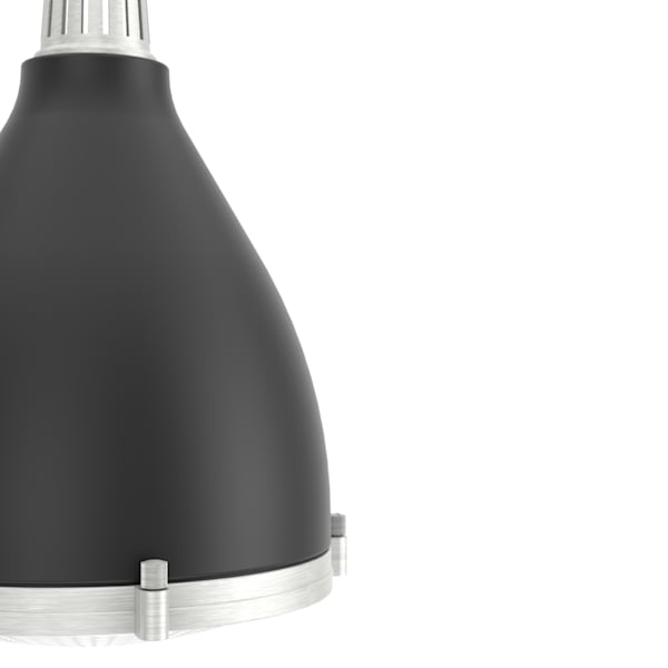 Hunter Bluff View 1-Light Matte Black Pendant Light - Modern Ceiling Lighting for Kitchen, Dining Room & Entryway