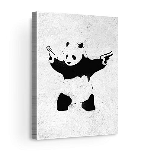 Banksy Panda With Guns Canvas