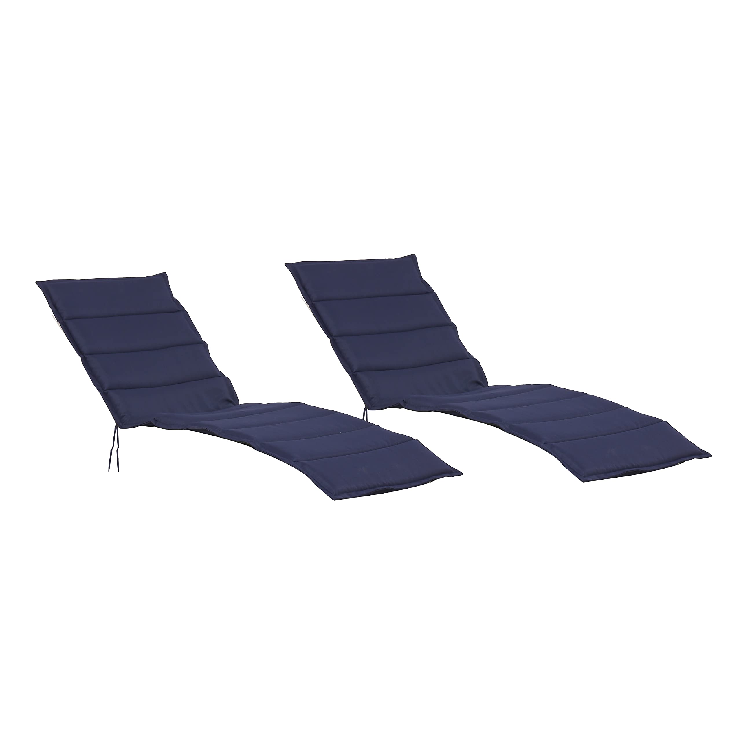 Creative Living Hialeah Outdoor Chaise Lounge - Heavy Duty 73lb Patio Furniture, Single Blue Sunbed for Poolside, Beach & Backyard Relaxation
