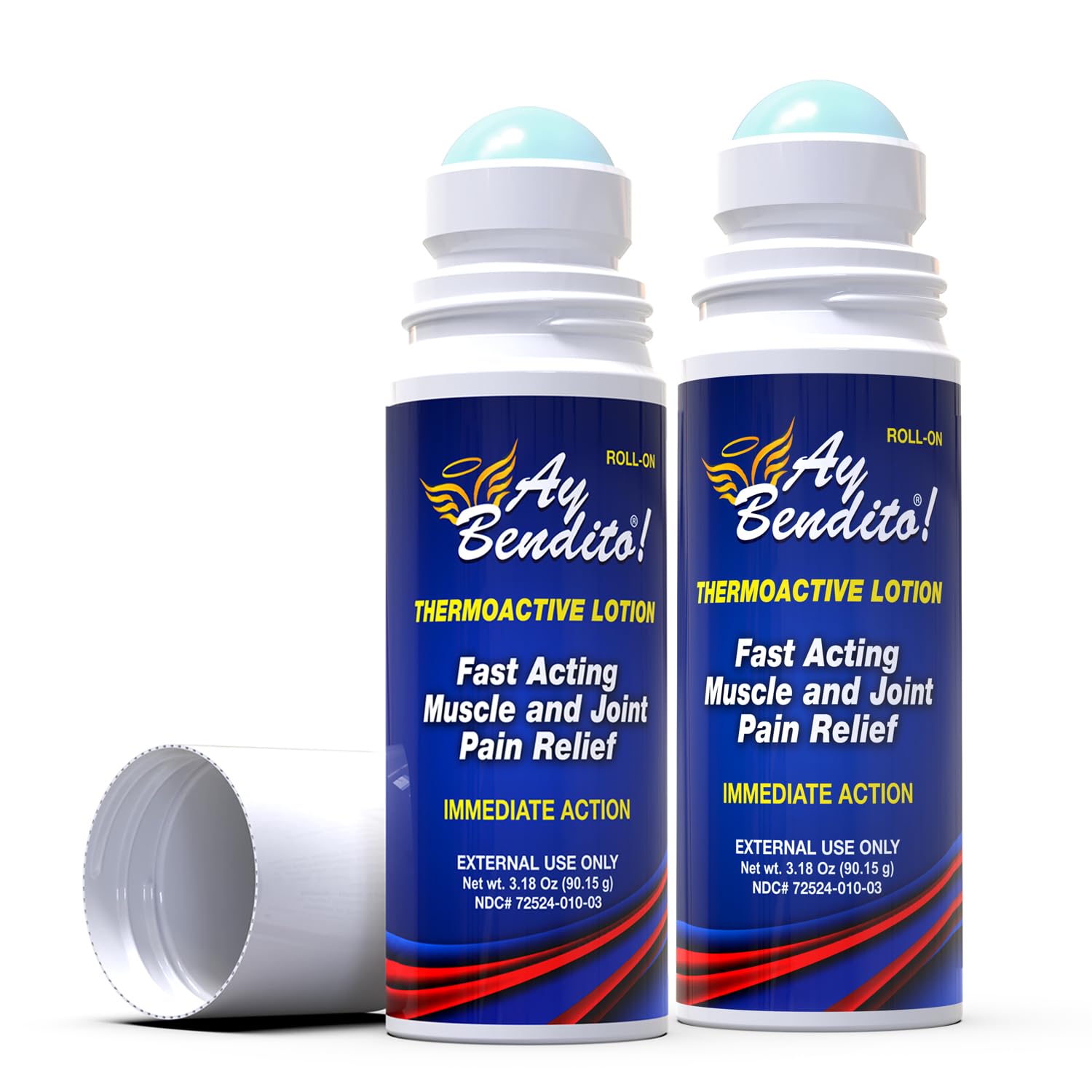 Thermoactive Pain Relief Lotion for Joints & Muscles – Fast-Acting Roll-On (3.18 oz, 2-Pack) – Ideal for Athletes, Arthritis Sufferers & Post-Workout Recovery