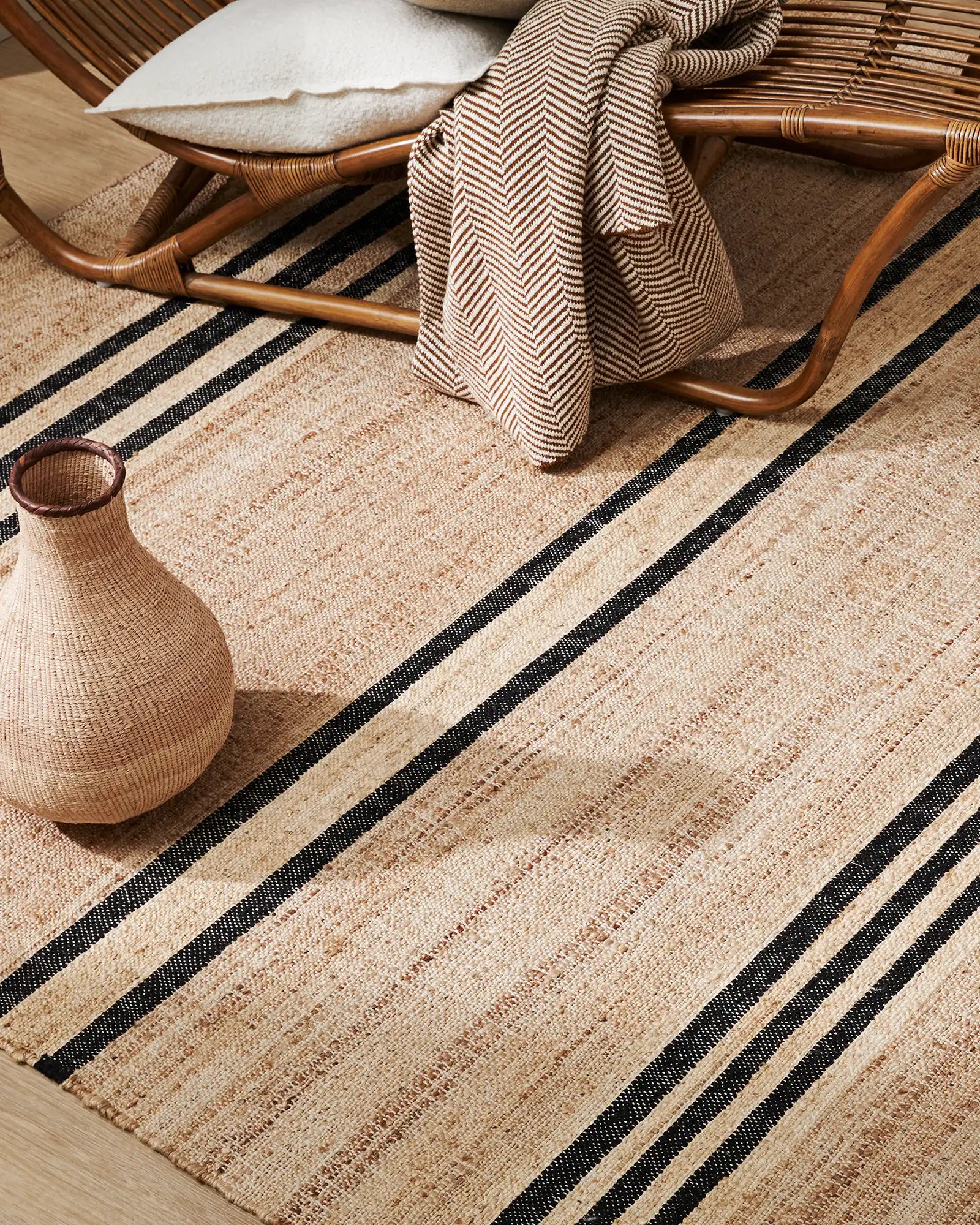 Natural Jute Area Rug - Eco-Friendly Handwoven Floor Mat for Living Room, Bedroom & Nursery - Soft & Durable Home Decor by Umbra