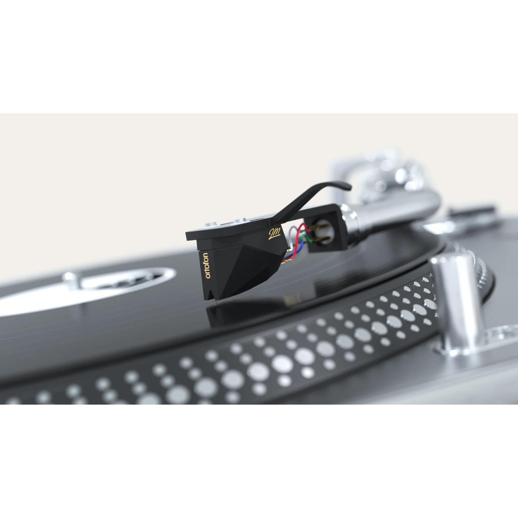 Ortofon 2M Black Moving Magnet Phono Cartridge - Premium Audiophile Vinyl Record Player Stylus (Pre-Mounted on SH-4 Headshell) - Perfect for Hi-Fi Turntables & Home Audio Systems