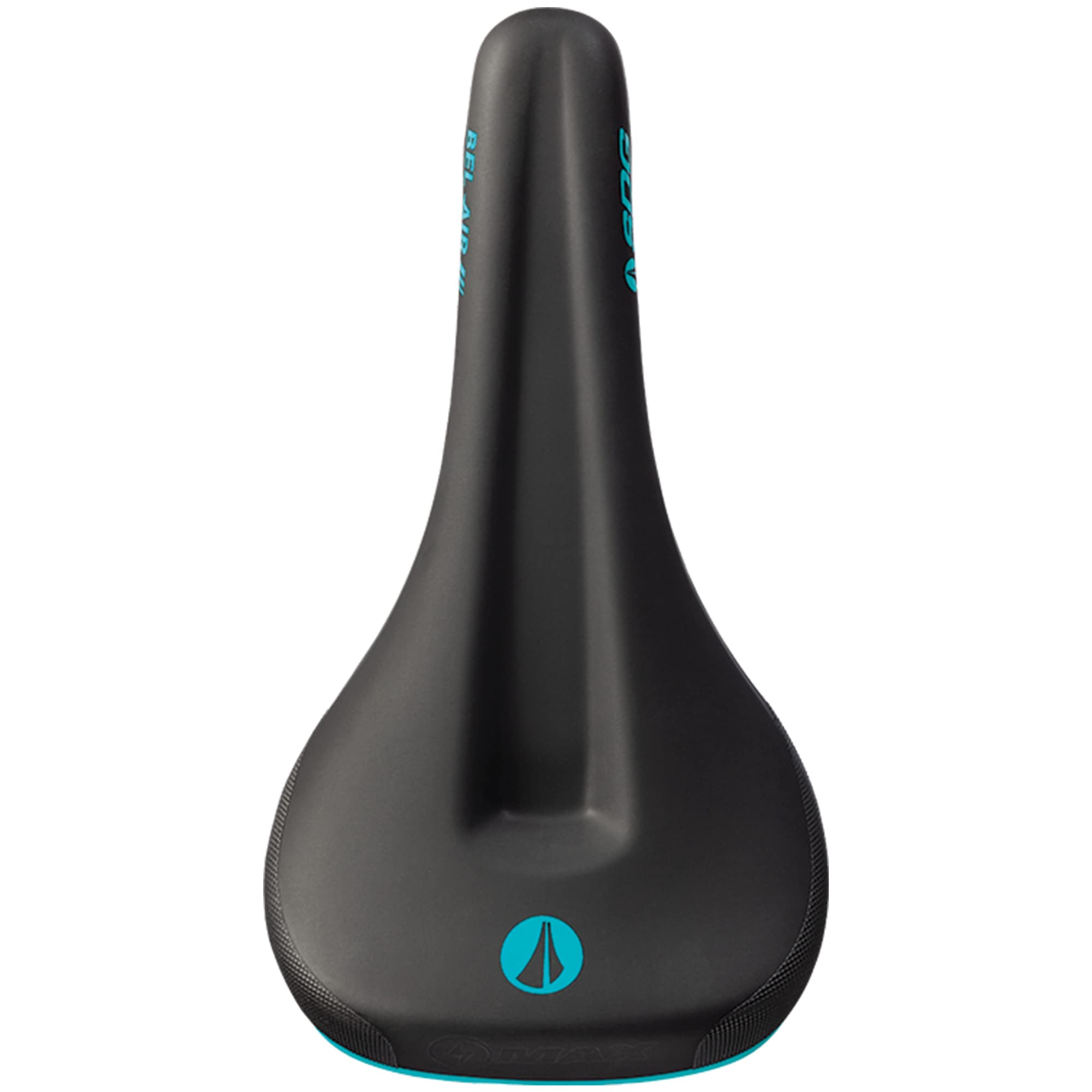 Selle Bel-Air 3.0 MAX Luxury Aluminum Bike Saddle - Black/Turquoise for Road & Mountain Biking