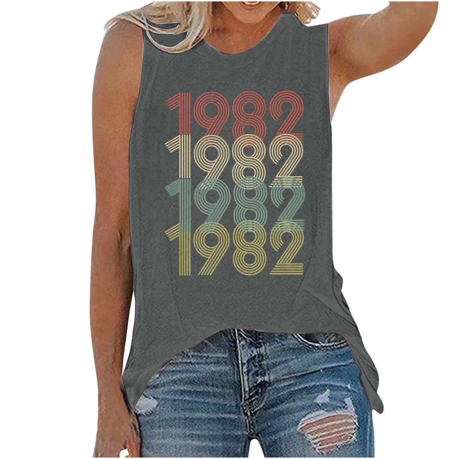 1992 Birthday Tank Top for Women - Sleeveless Summer Graphic Tee with Round Neck | Soft Casual Blouse & Thoughtful Gift Idea | Perfect for Birthday Parties, Beach Outings & Everyday Wear