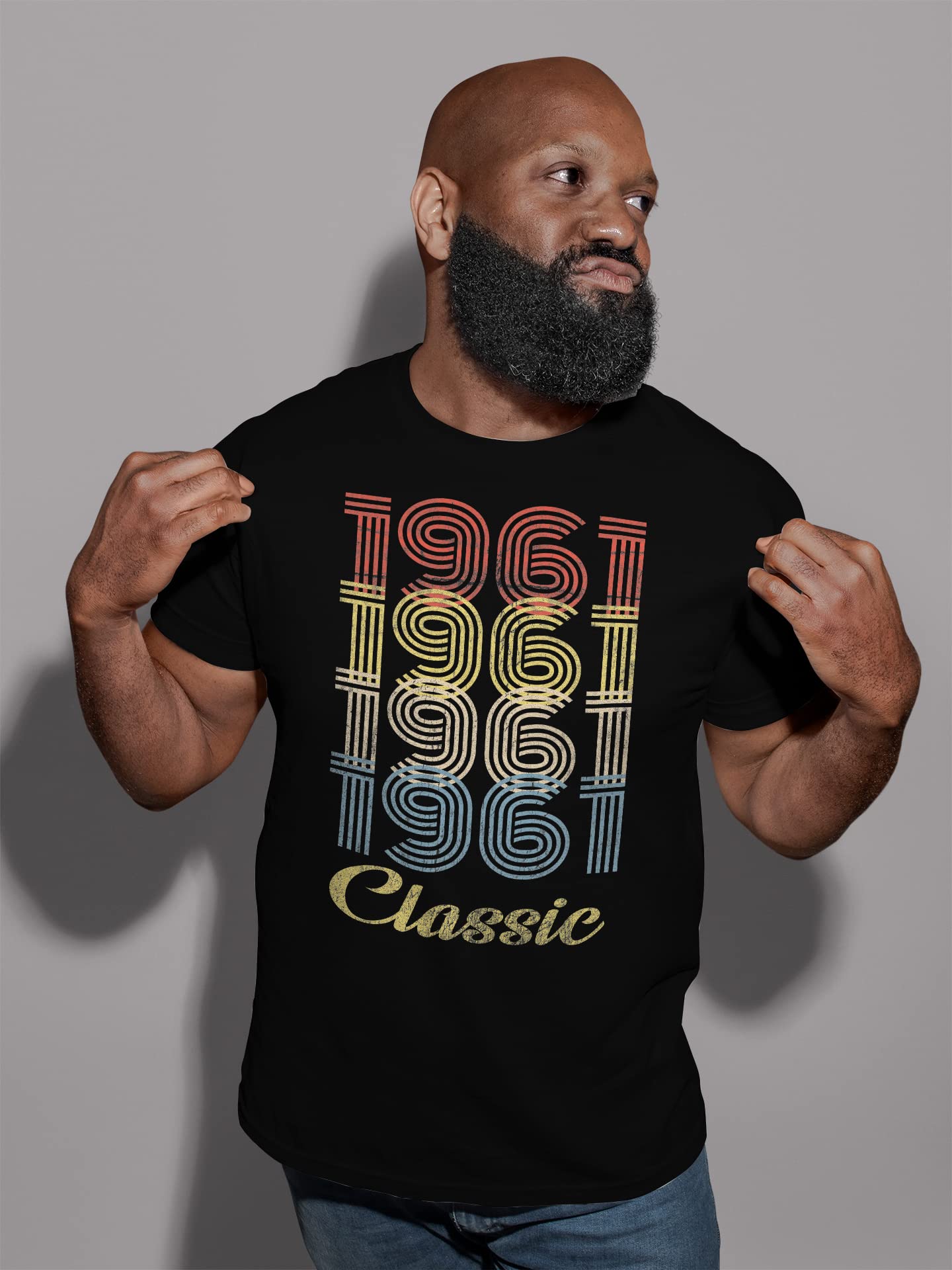 1961 Vintage 64th Birthday Gift for Men - Classic Retro T-Shirt - Perfect for 64th Birthday Party, Dad's Milestone Celebration & Funny Gag Gifts