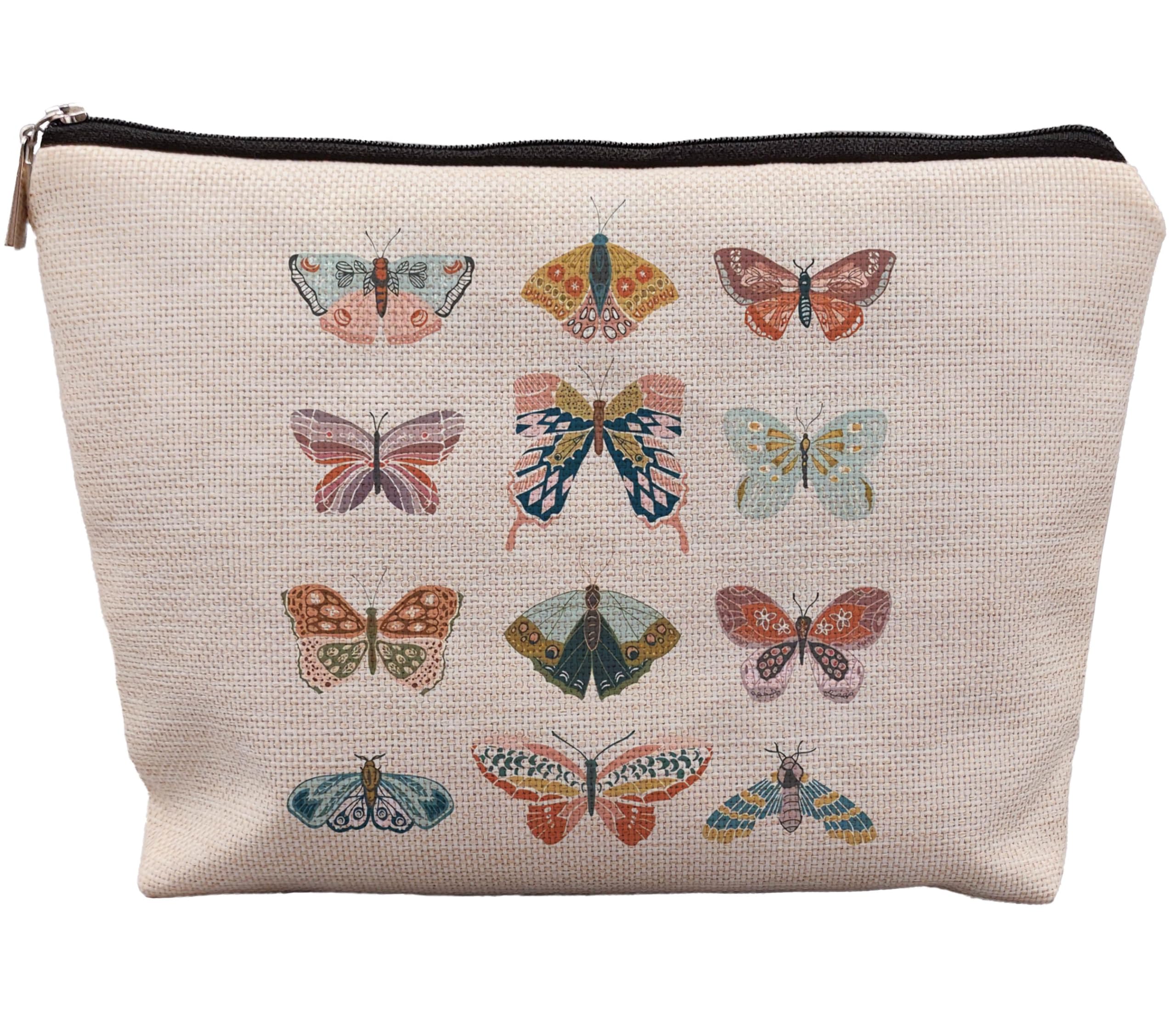 Butterfly Makeup Bag for Women & Girls - Cute Cosmetic Pouch for Travel, Gifts for Mom, Ladies, Teens - Perfect for Makeup Storage, Toiletries, and Daily Essentials