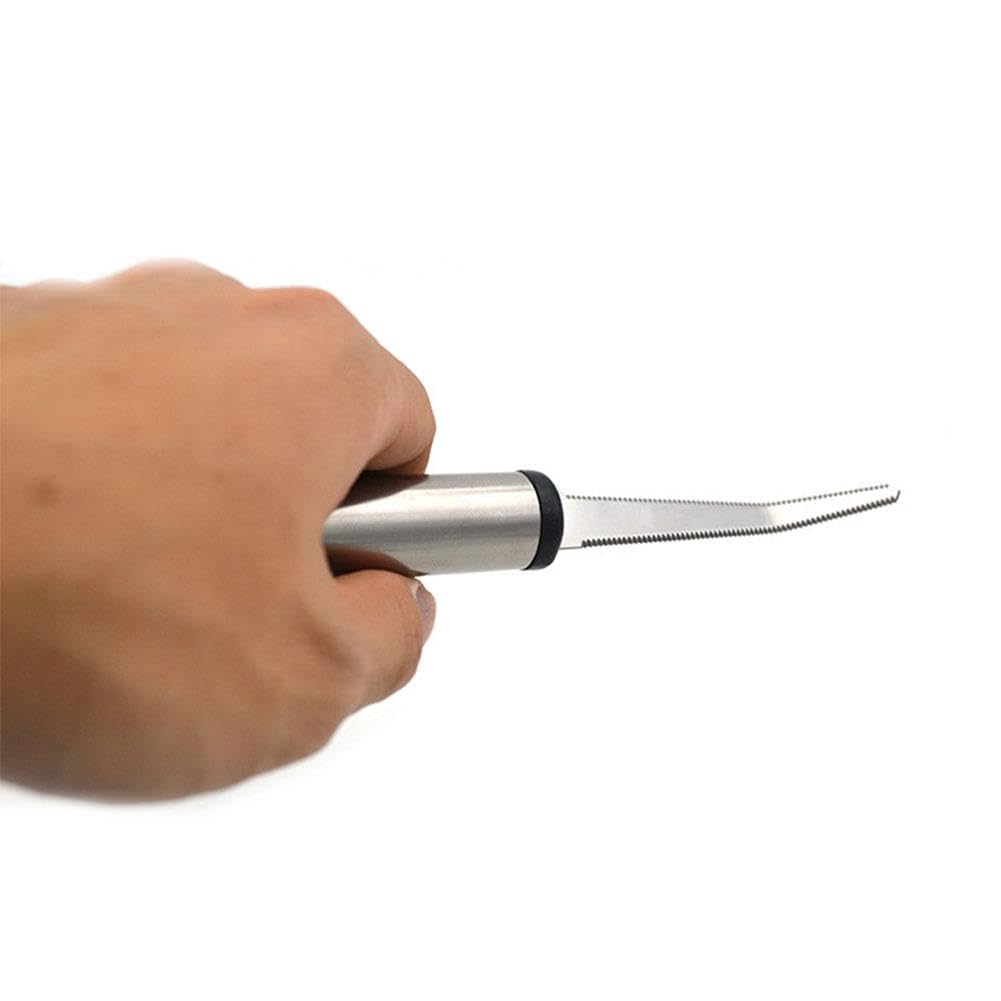 Premium Stainless Steel Grapefruit Knives 2-Pack - Serrated Edge Fruit Cutting Tools with Ergonomic Non-Slip Handle - Perfect for Kiwi, Mango, Citrus Fruits, Desserts & Apples - Ideal for Breakfast, Fruit Salads & Kitchen Prep