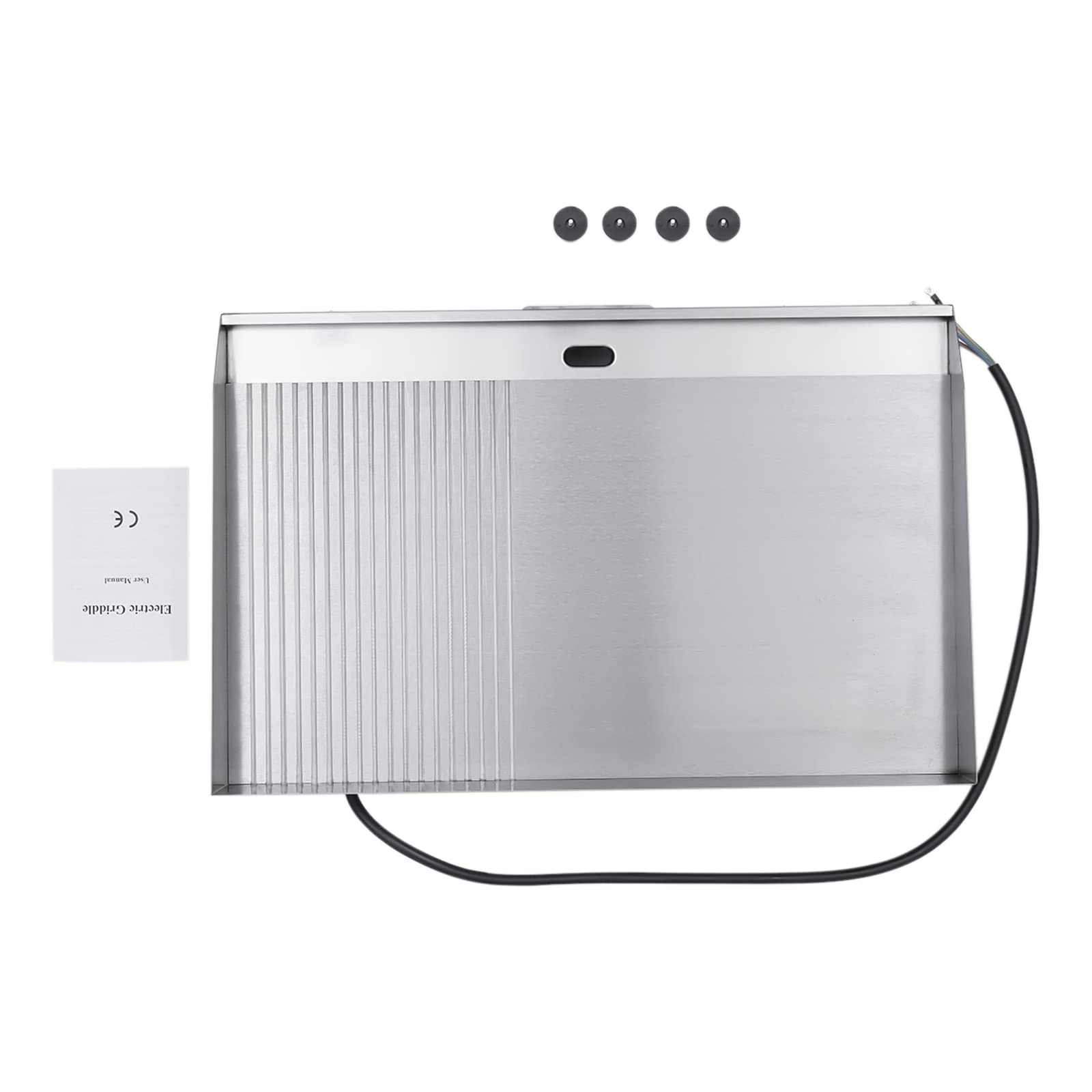 Commercial Electric Griddle Flat Top Grill - 3000W, 110V Hot Plate with Adjustable Temperature Control (122°F-572°F) - Perfect for BBQ, Pancakes, Burgers & Restaurant Countertop Cooking