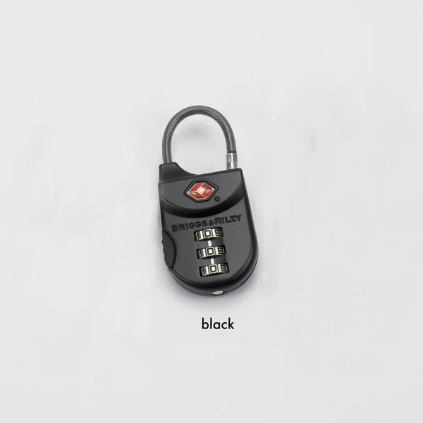 Briggs & Riley TSA Approved Cable Luggage Lock - Secure Metal Travel Lock for Suitcases, Bags & Backpacks | Perfect for Airports, Hotels & Business Trips