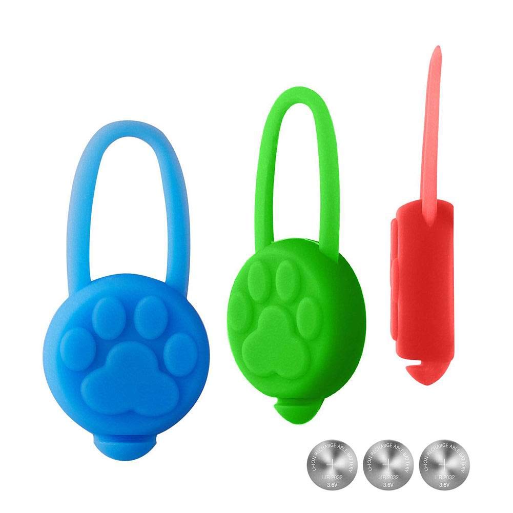 Waterproof LED Dog Collar Light - Rechargeable Safety Collar for Night Walking, Jogging & Outdoor Adventures (3 Pack) - Perfect for Dogs & Cats, Batteries Included
