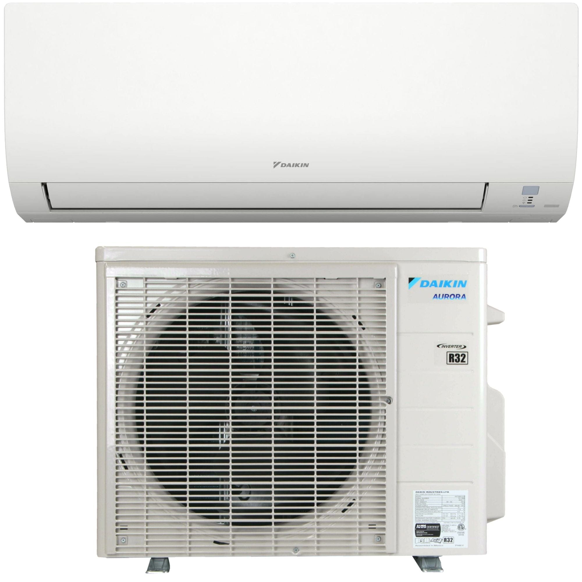 Daikin 12,000 BTU 20 SEER2 AURORA Series Ductless Mini Split Wall Mount Heat Pump AC with WiFi & R32 Refrigerant - Perfect for Bedrooms, Living Rooms & Home Offices