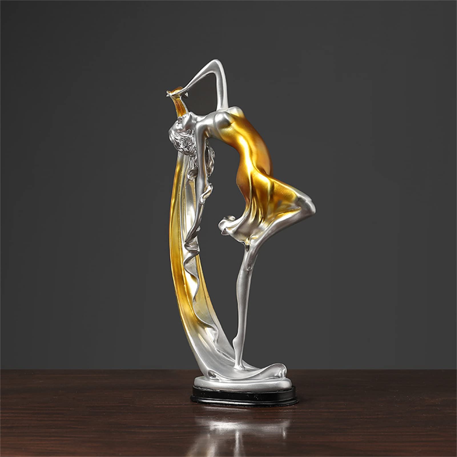 Elegant Ballet Dancer Statue - Gold Ballet Girl Figurine for Home Decor, Living Room & Bedroom | Perfect Gift for Dance Lovers & Ballet Themed Interior Design
