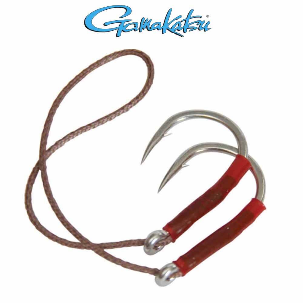 Gamakatsu Double 520 Fishing Hooks - 2 Pack for Saltwater & Freshwater Fishing - Perfect for Bass, Trout, and Saltwater Game Fish