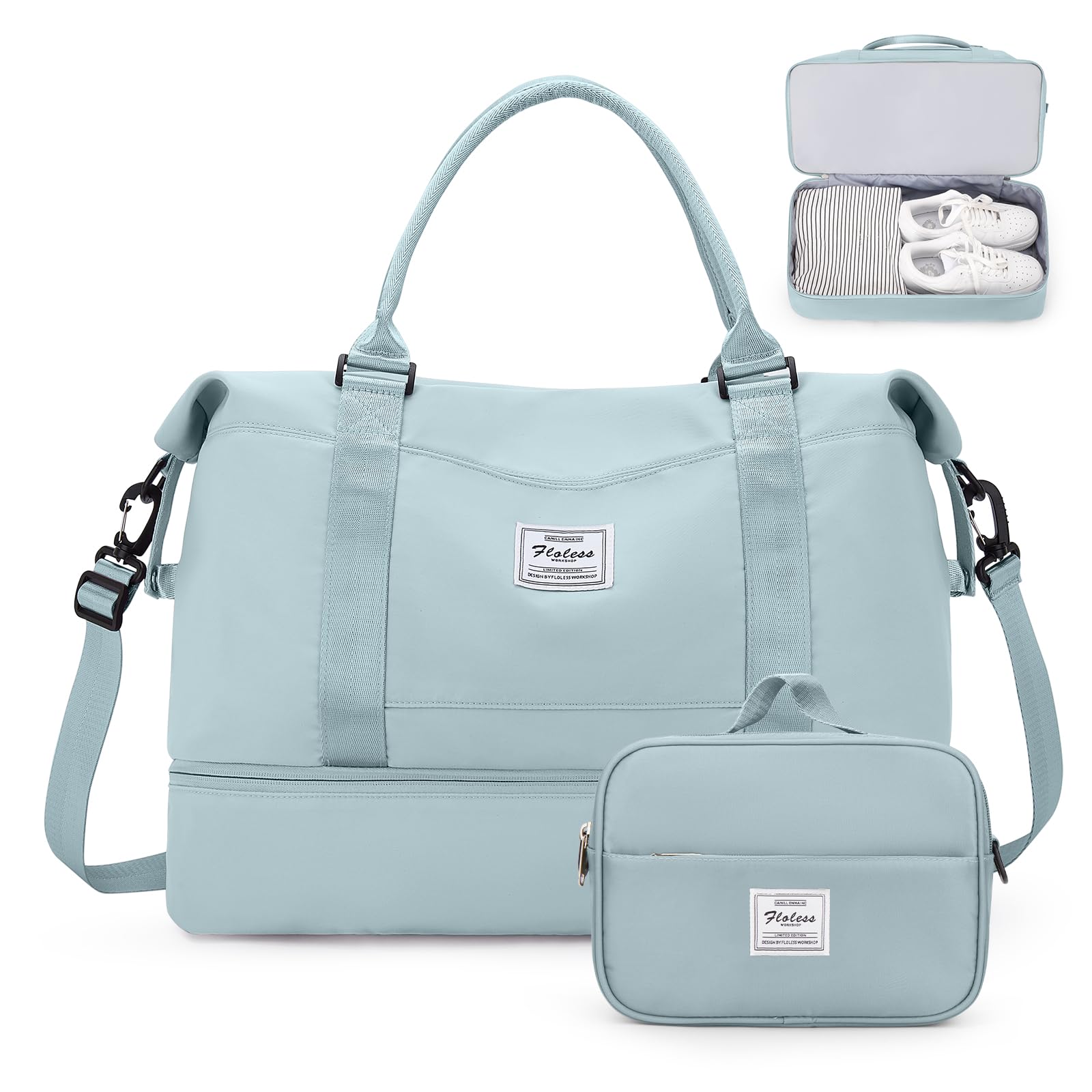 Best Weekender Bags for Women - Spacious Travel Duffel with Shoe Compartment & Detachable Toiletry Bag - Perfect for Overnight Trips, Gym, Work & Weekend Getaways