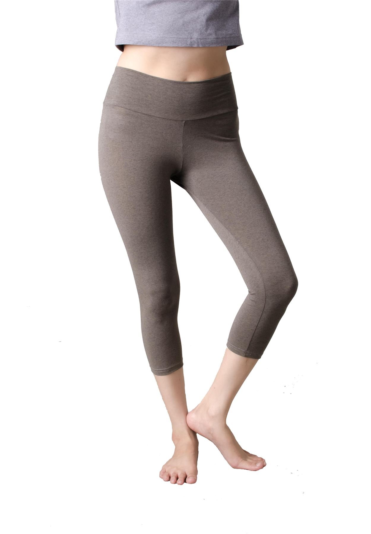 LOFBAZ Women's High Waist Yoga Pants - Fold Over Cotton Workout Leggings for Running, Gym & Lounge | Comfortable Stretchy Activewear