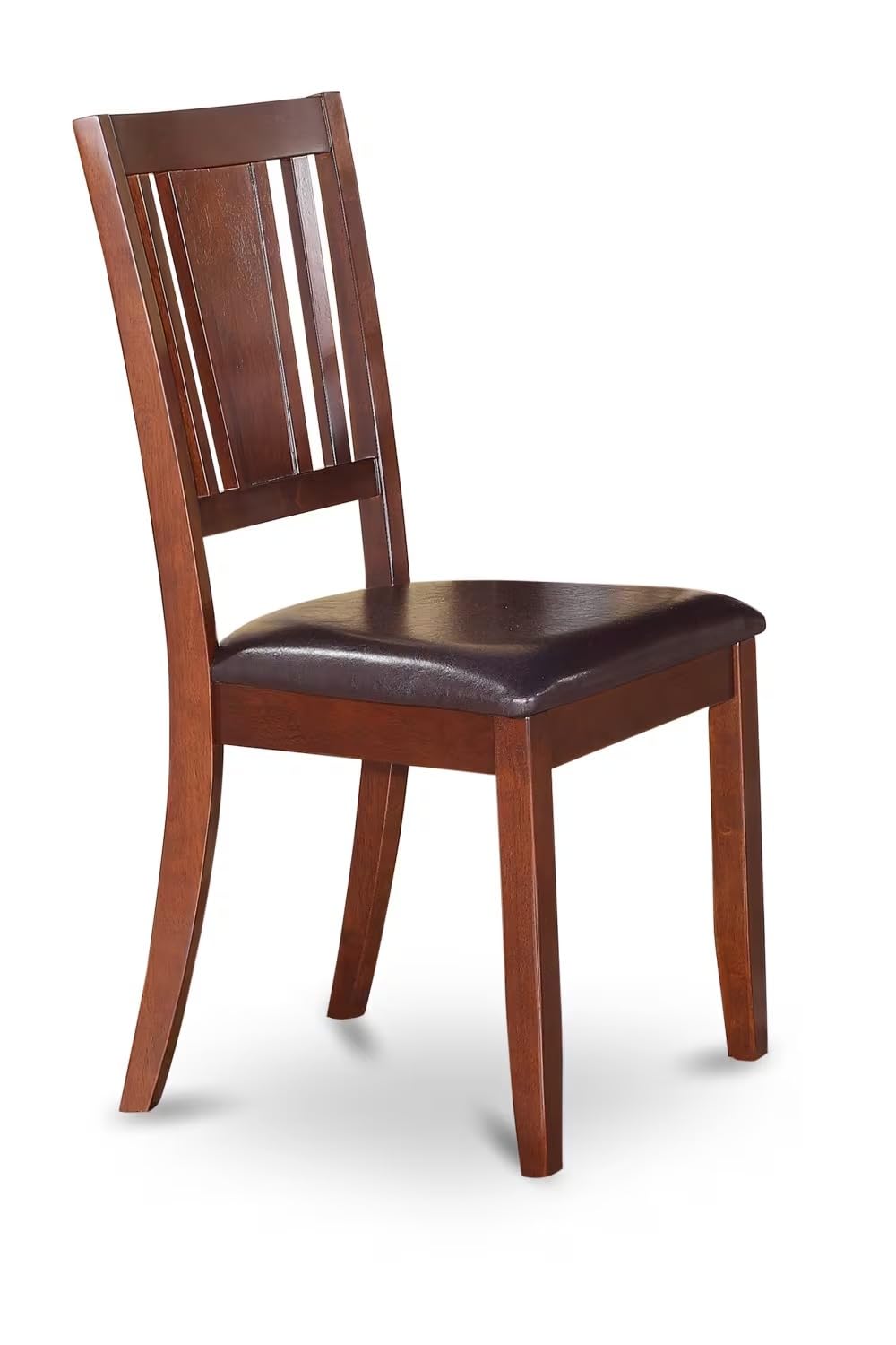 East West Furniture AMDU3-MAH-C 3-Piece Round Dining Set with Pedestal Table & 2 Linen Fabric Chairs, 36x36 Inch, Mahogany - Perfect for Small Kitchen, Breakfast Nook or Cozy Apartment Dining Area