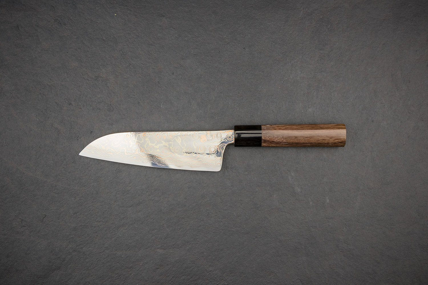Premium Tsukasa Hinoura VS2 Color Damascus Santoku Knife 165mm - Japanese Chef Knife for Slicing, Dicing & Chopping Vegetables, Meat & Fish - Perfect for Home Cooks & Professional Chefs