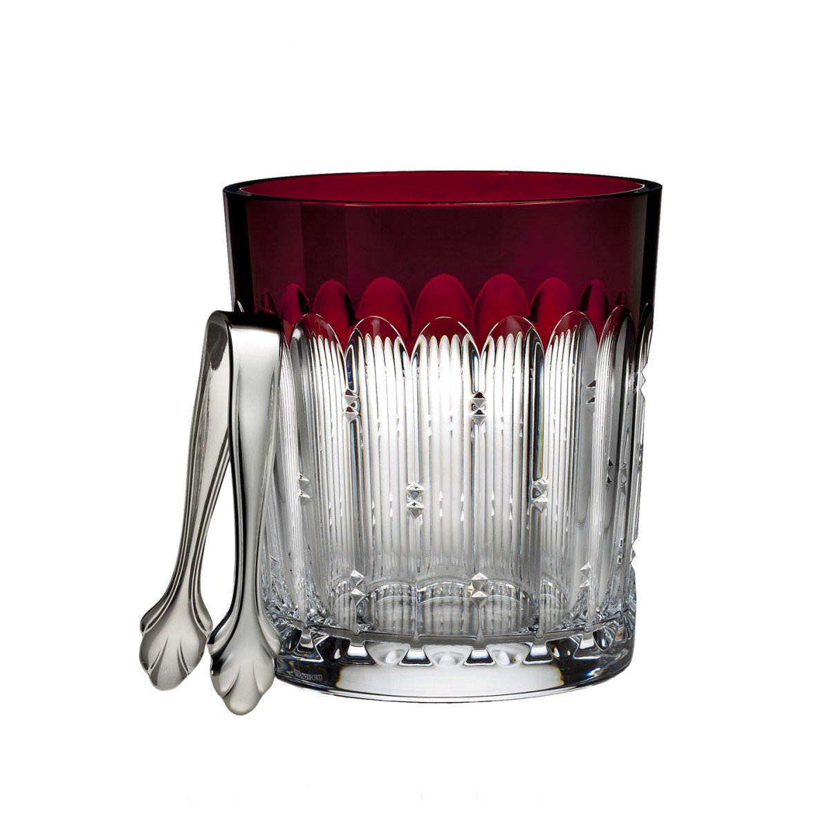 Waterford Crystal Talon Red Ice Bucket - Elegant Wine Chiller for Parties, Weddings & Home Bar Decor