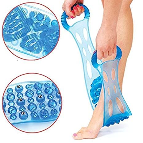 Dual Sided Scrubber Belt for Back & Body | Silicone Bath Brush Massager with Exfoliating & Blood Circulation Benefits | Foot Cleaner & Shower Accessories | Perfect for Spa, Home Use & Skin Care Routine