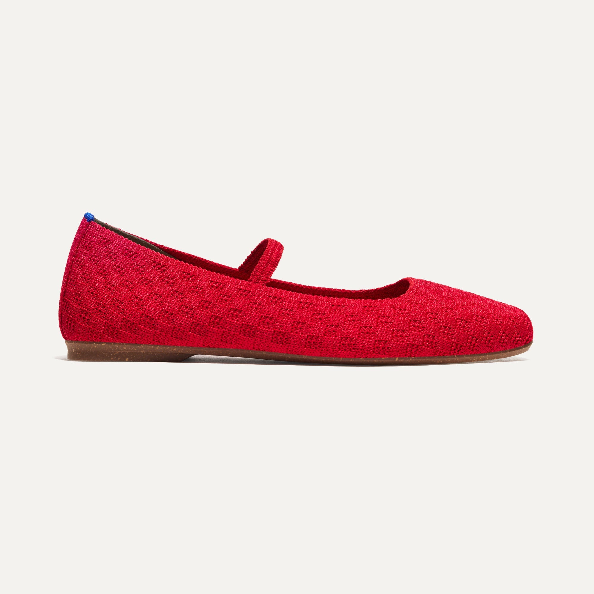 Max Square Mary Jane Shoes - Red Crisp Basketweave Flats for Women | Comfortable & Stylish for Work, Office & Casual Outfits