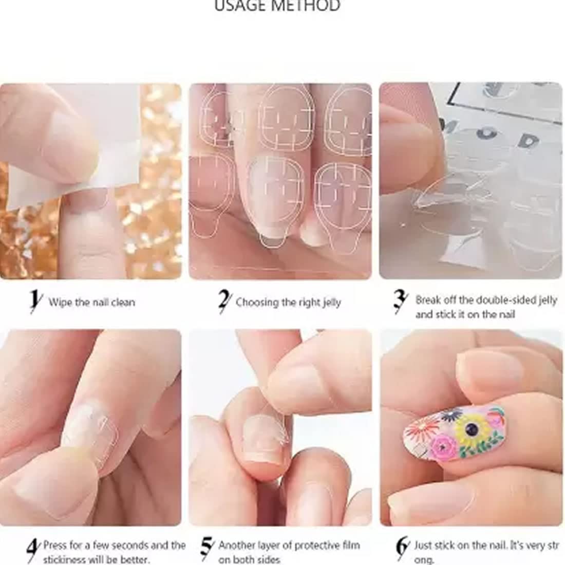 Premium 100-Pack Clear Reusable Artificial Nail Tips with 3 Nail Sticker Sheets - Natural False Nails for Salon, DIY Manicure & Special Occasions