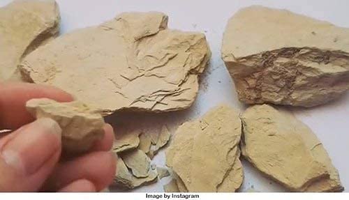 TUFFPACK Pure Multani Mitti Stone - 100% Natural Herbal Clay for Face & Hair Care (990g) | Deep Cleansing Facial Mask & Hair Treatment | Perfect for Spa Days & Ayurvedic Beauty Routines