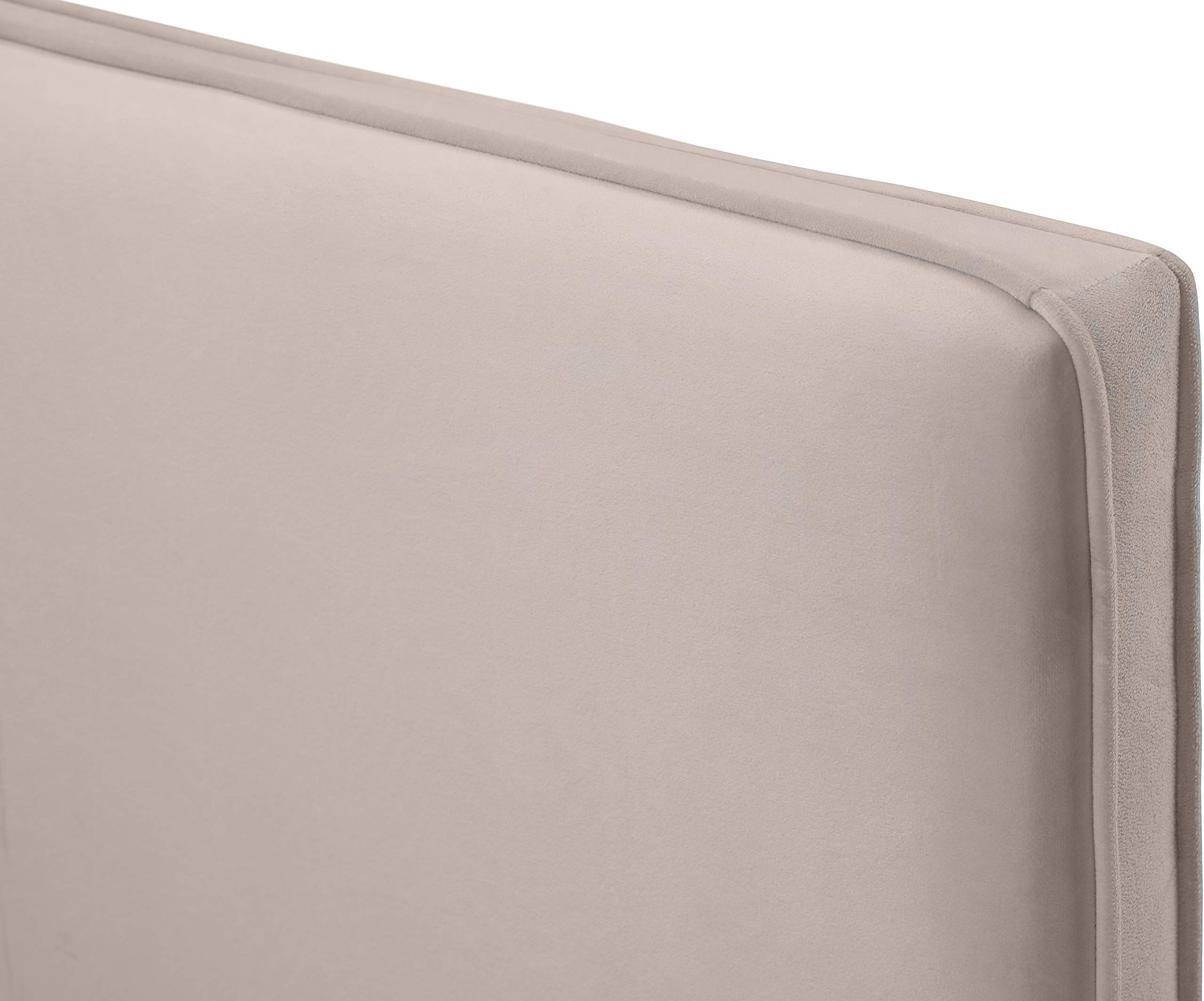 Modern Velvet Upholstered King Bed with Gold/Chrome Finish - Geri Collection by Meridian Furniture | Luxury Bedroom Decor for Contemporary Homes & Master Suites