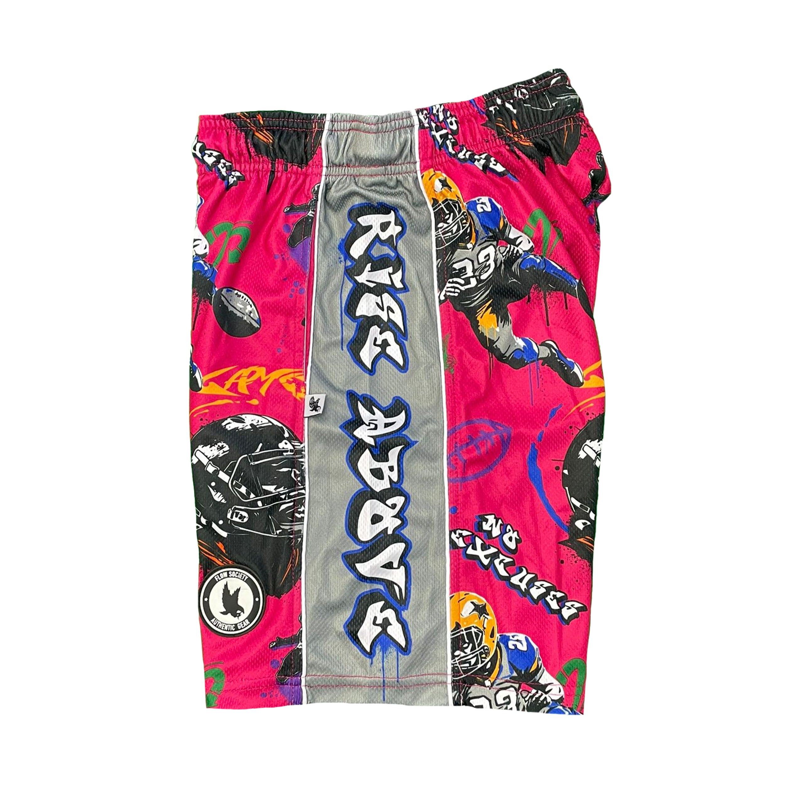 Boys Rise Above It Football Graffiti Athletic Shorts - Comfortable Sports Shorts for Football Practice, Gym Workouts & Casual Wear