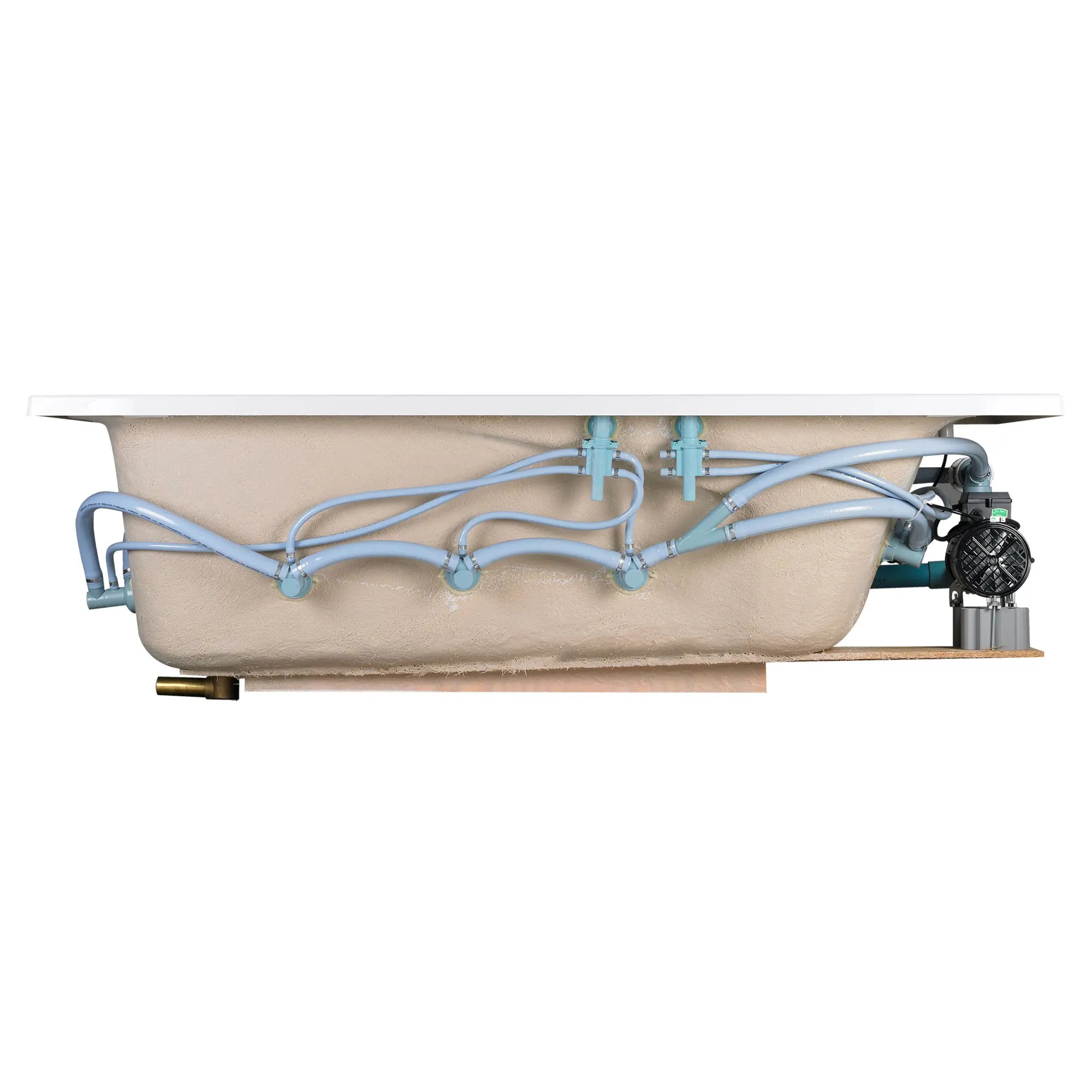 72 x 36 Inch Deep Soak Bathtub with EverClean Spa System - Luxury Soaking Tub for Relaxation & Hydrotherapy at Home