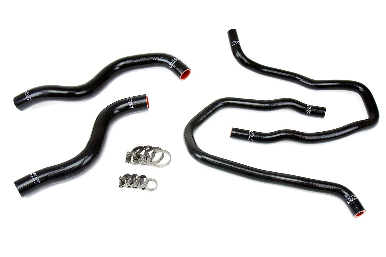 HPS 57-1387-BLK Black Silicone Radiator and Heater Hose Kit - High Performance Coolant Hose Replacement for Car, Truck & SUV - Perfect for Engine Cooling System Upgrades & Maintenance
