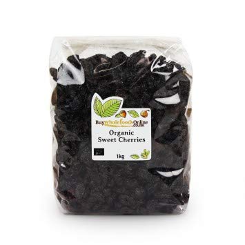 Organic Sweet Cherries Whole Foods - Fresh 1kg Bag for Smoothies, Baking & Healthy Snacks