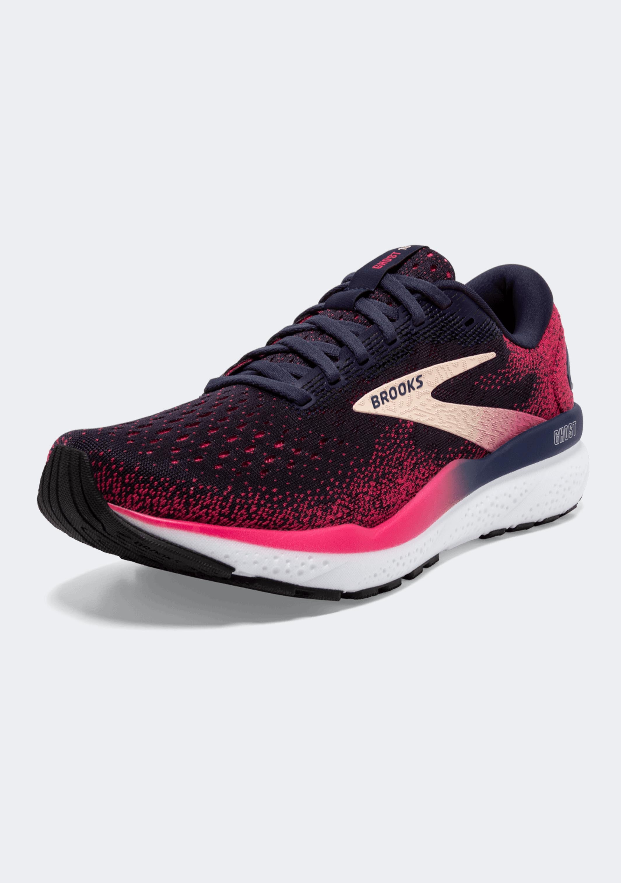 Brooks Women's Ghost 16 Running Shoes - Lightweight & Cushioned for Long-Distance Comfort | Perfect for Marathon Training, Jogging & Gym Workouts (Includes FREE GoZone Gym Ball)