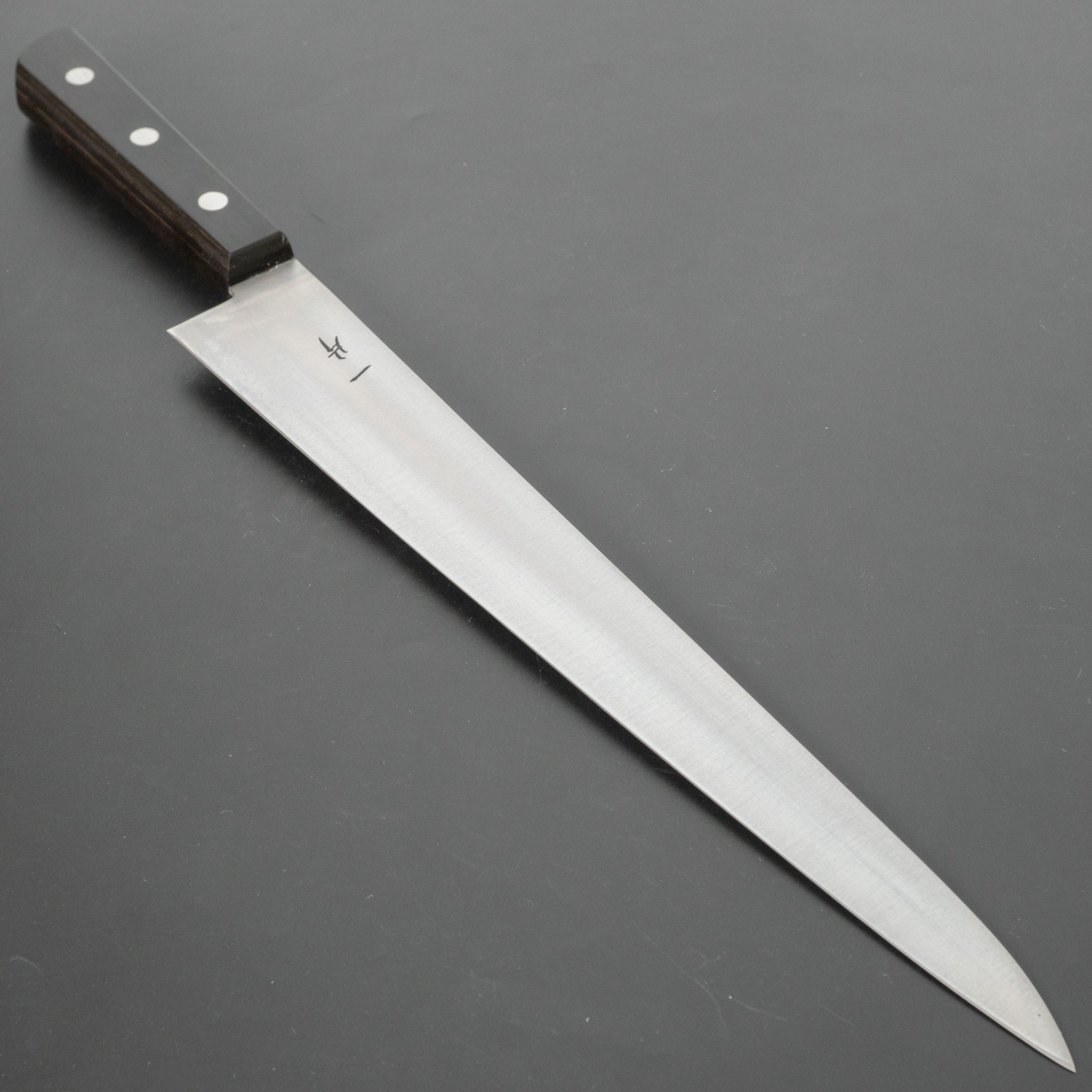 Hitohira Vintage SK Sujihiki 300mm Japanese Slicing Knife - Pakka Wood Handle, No Bolster - Perfect for Sushi, Roast Meat & Precision Cutting
