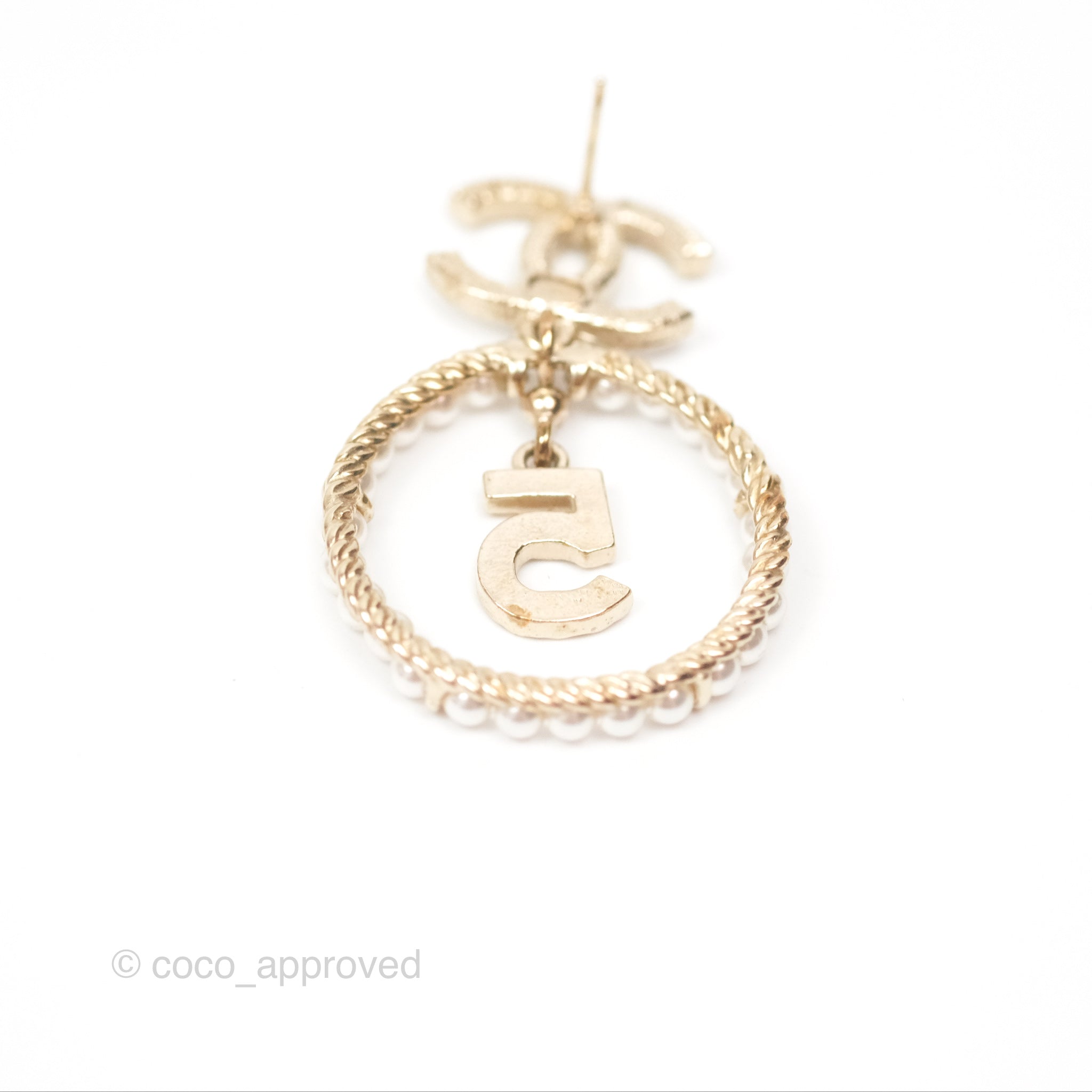 Chanel CC Crystal Pearl Ring & No.5 Drop Earrings 20C - Luxury Fashion Jewelry for Women, Perfect for Parties, Weddings & Special Occasions