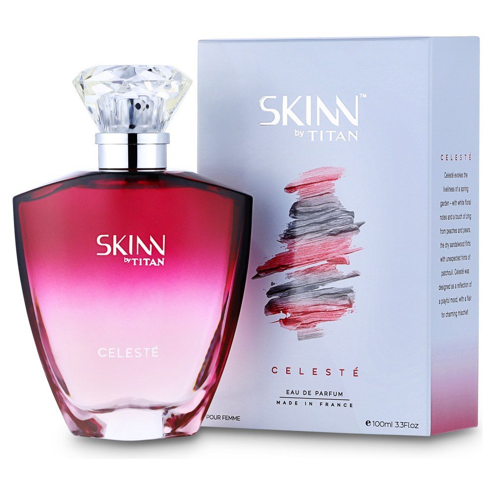 Skinn By Titan Celeste Women's Eau De Parfum - 100ml Long Lasting Liquid Wood Scent Perfume | Premium Floral Fragrance for Everyday Wear, Date Nights & Special Occasions | Luxury Gift for Her