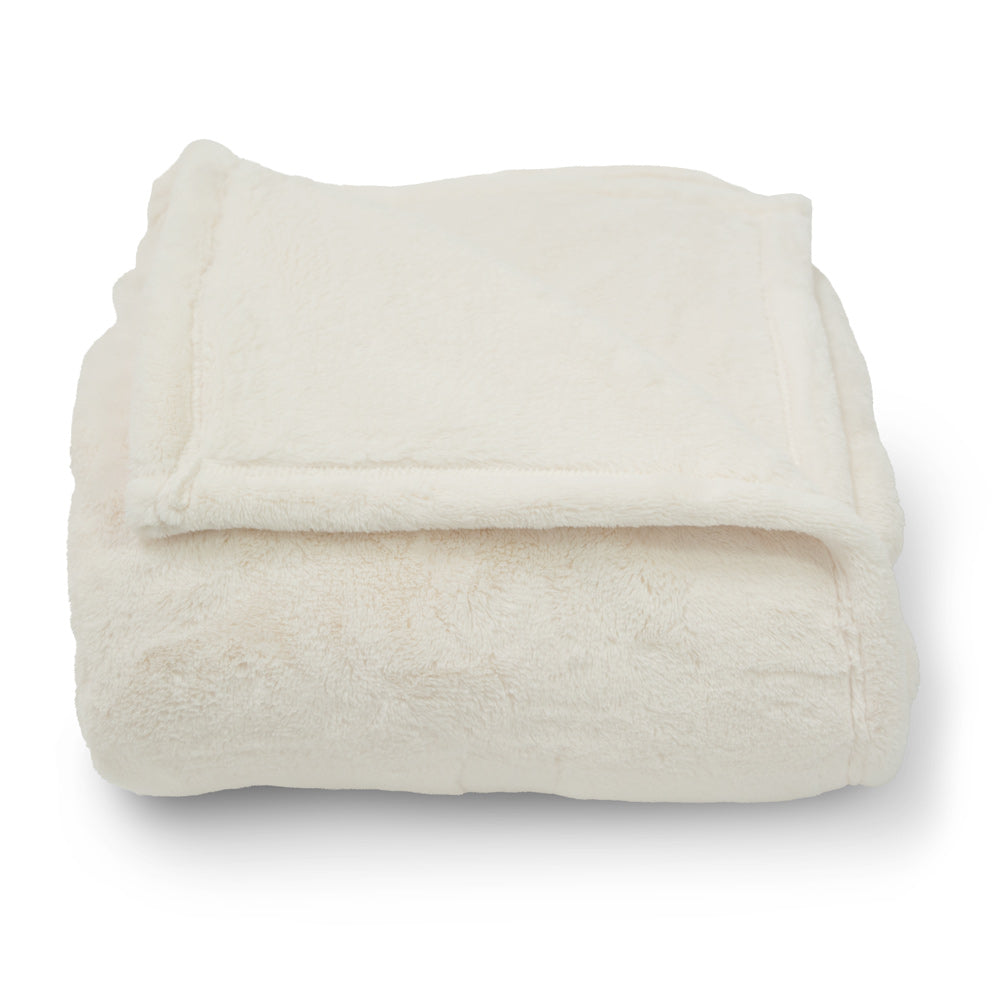 Premium Cloud Blanket Ivory - Ultra Soft & Cozy Fleece Throw Blanket for Bed, Couch & Travel - Perfect for Winter, Gifts & Home Decor
