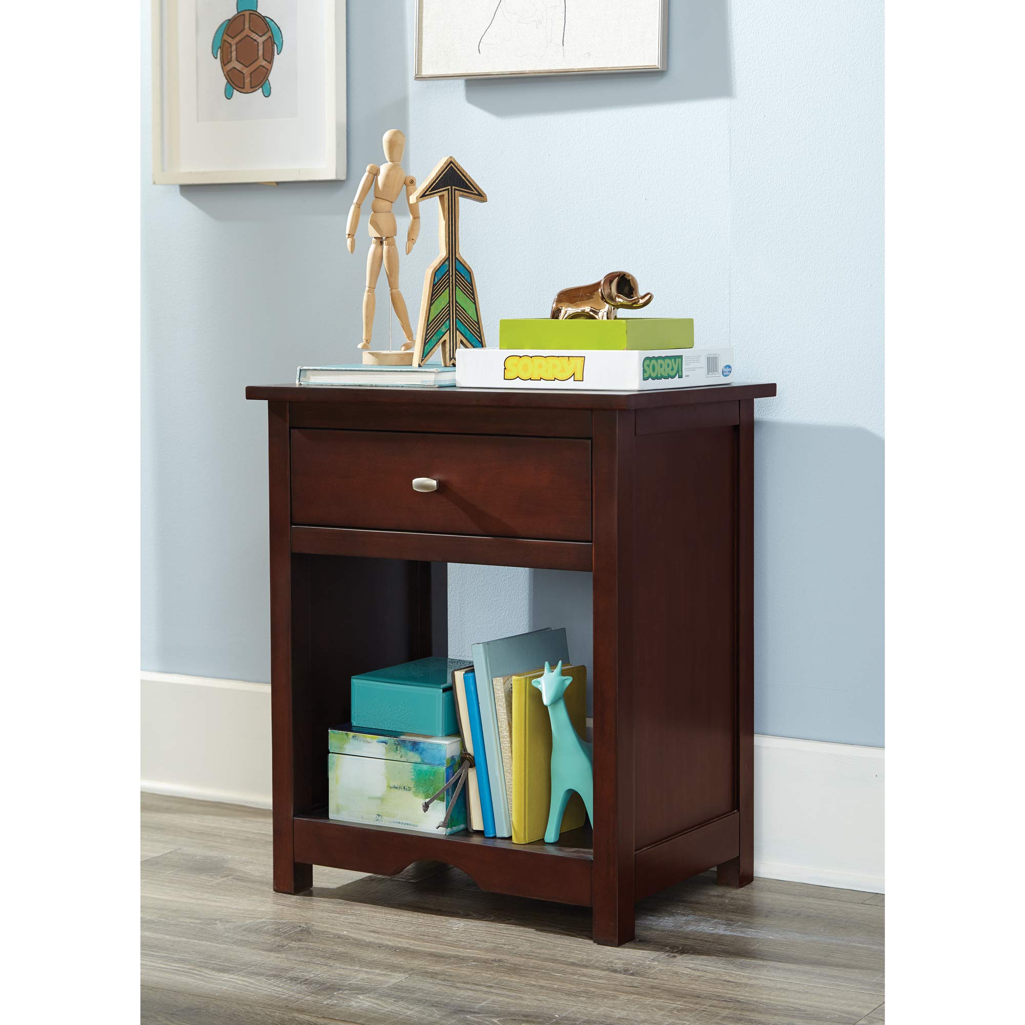 Epoch Design Seneca Nightstand - Modern Wooden Bedside Table with Drawer for Bedroom, Living Room, or Office - Perfect Nightstand for Coffee & Books