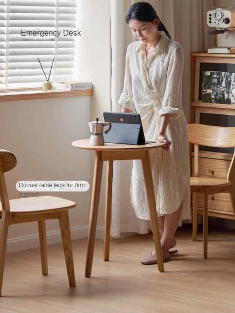 Solid Oak Wood Side Table - Rustic End Table for Living Room, Bedroom, or Patio - Perfect for Coffee, Books, and Decor