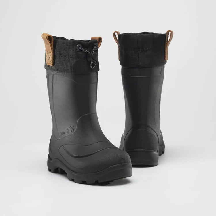 Kamik Black Tundra Jr Boot - Waterproof Winter Snow Boots for Kids - Perfect for Outdoor Play, Snowy Adventures & Cold Weather