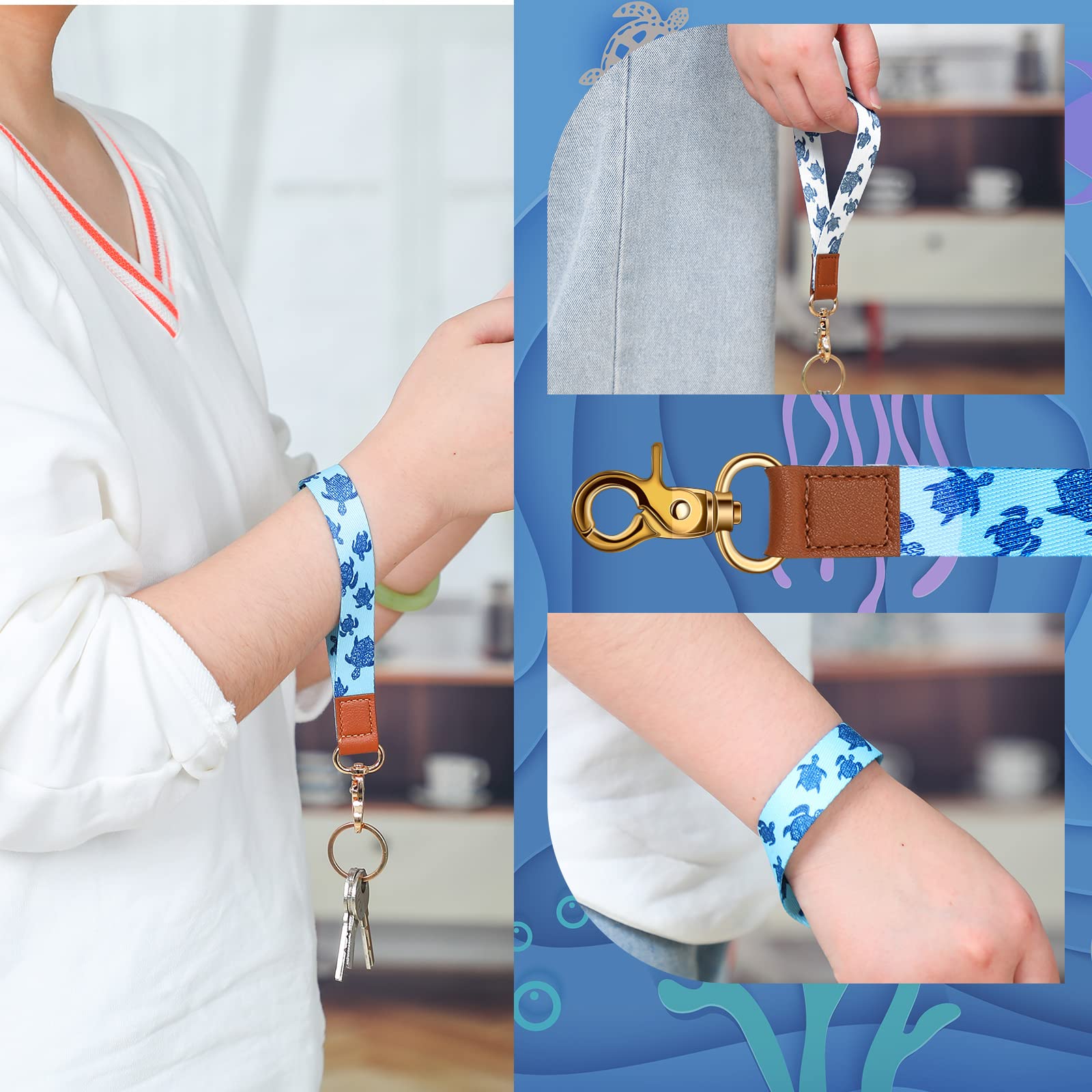 MTLEE 8 Pcs Detachable Key Lanyards for Men & Women - Keys & ID Holder for Work & Travel