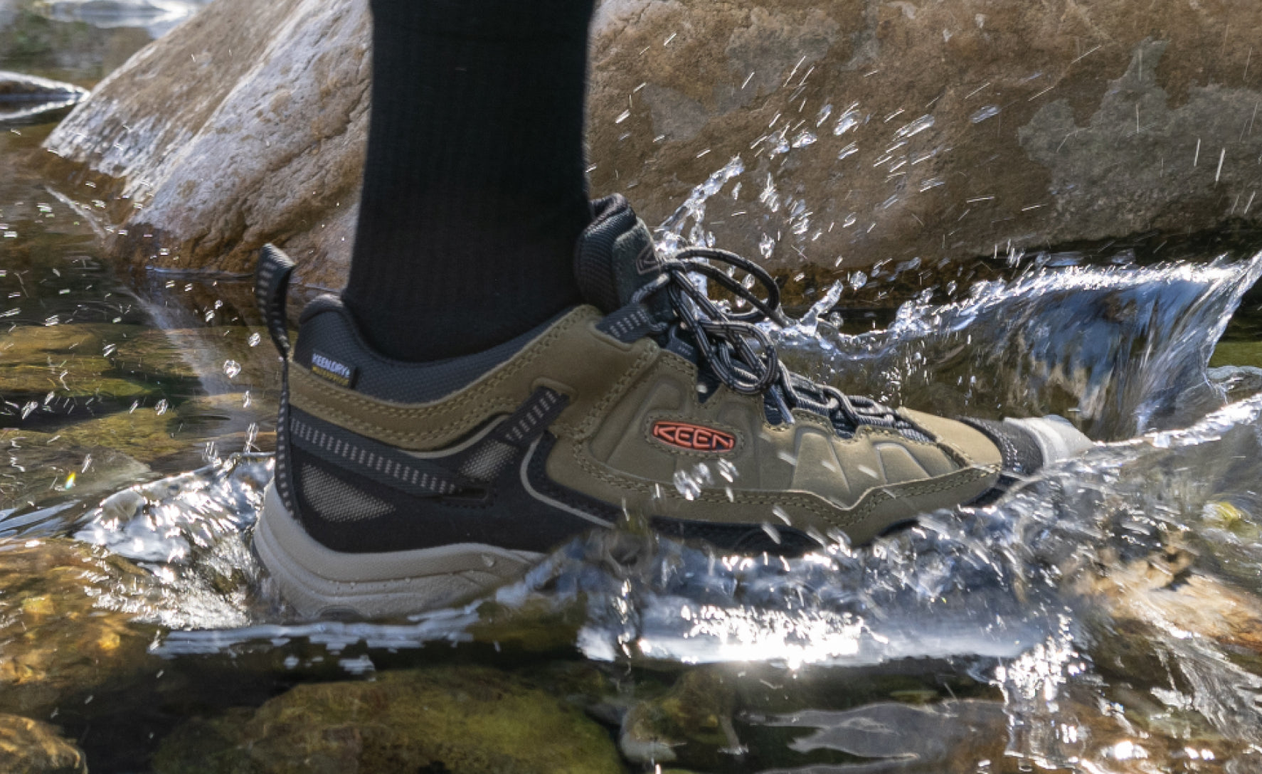 Men's Targhee IV Waterproof Hiking Shoes - Bison/Black | Lightweight & Durable for Outdoor Adventures, Trail Running & Camping